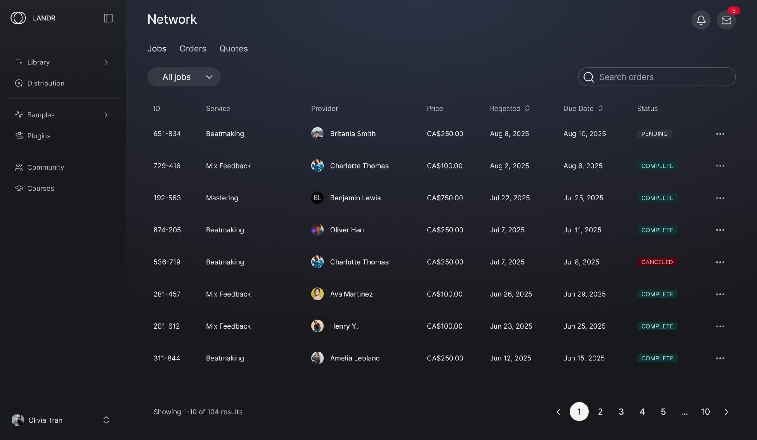 Dark-themed UI preview of Maestro design system components, including a success notification, music style dropdown, July 2023 calendar, and occupation selection cards.